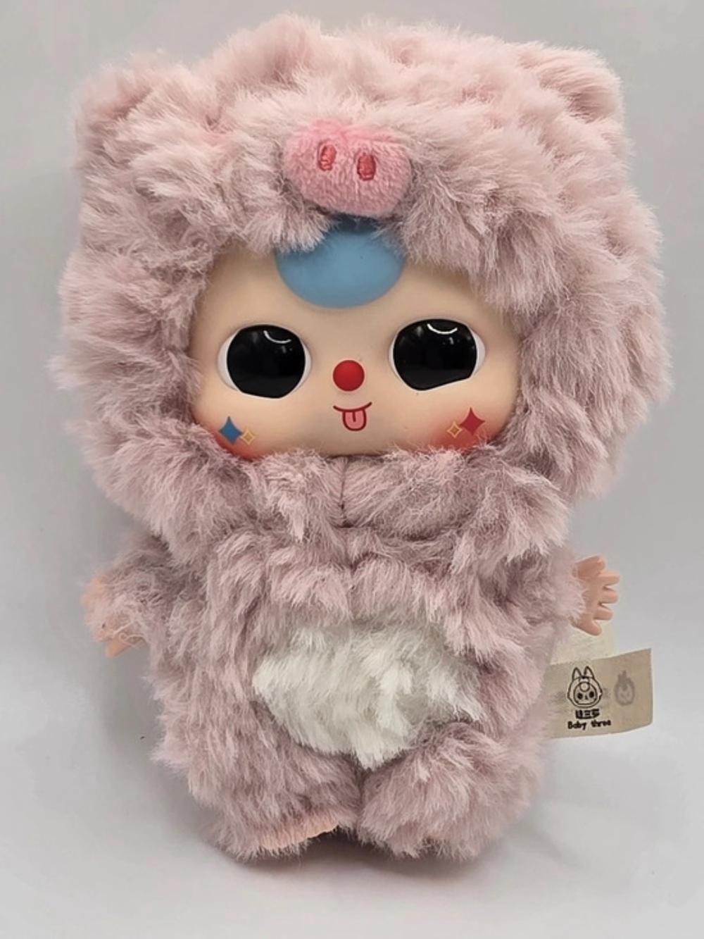 Baby Three Pig Plush Pendant Blind Box Pink & White